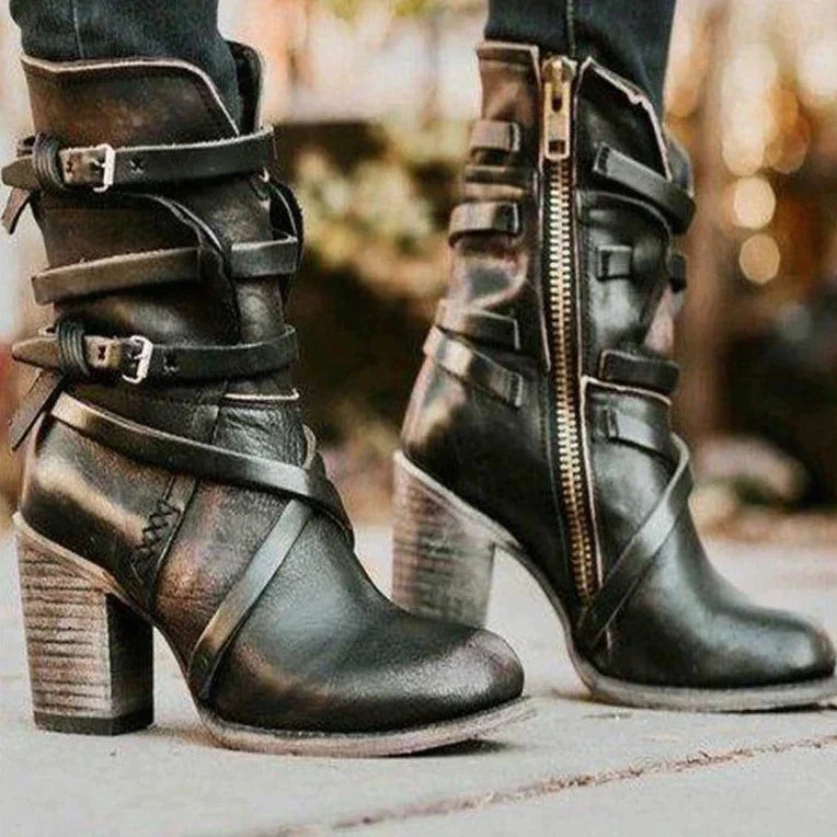 Women’s Retro Winter Boots Comfortable Suede Design 2
