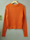 Women’s Ribbed Knit Sweater Cozy Relaxed Fit Design 0