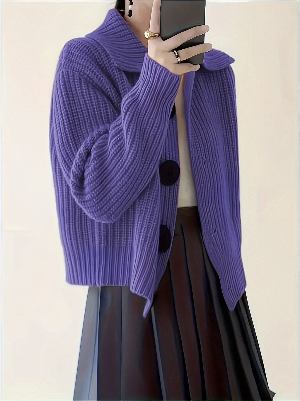 Women’s Ribbed Knit Sweater Cozy Relaxed Fit Design 6