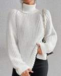 Women’s Ribbed Turtleneck Sweater Elegant Winter Style 0