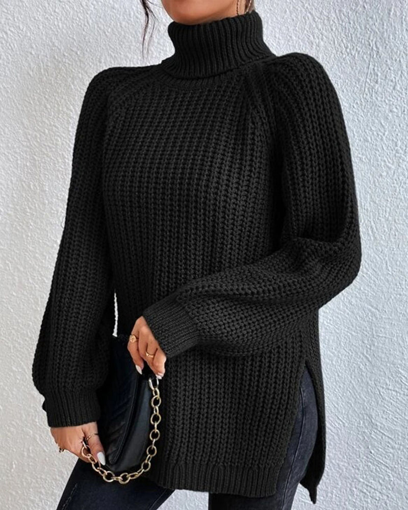 Women’s Ribbed Turtleneck Sweater Elegant Winter Style 4