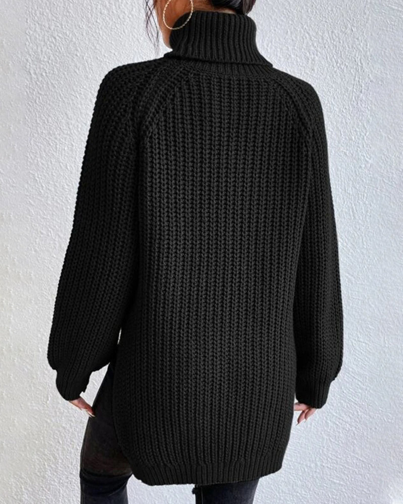 Women’s Ribbed Turtleneck Sweater Elegant Winter Style 5