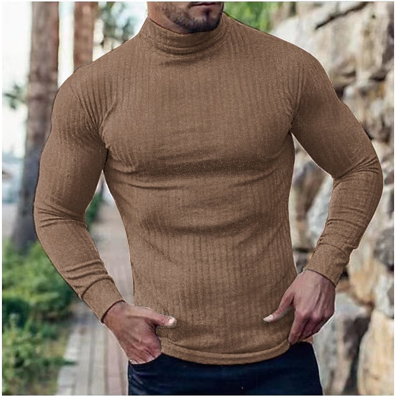 Women’s Ribbed Turtleneck Sweater Slim Fit Classic Style 5
