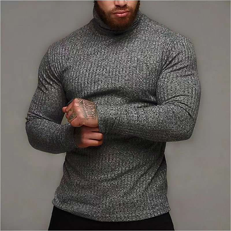 Women’s Ribbed Turtleneck Sweater Slim Fit Classic Style 7