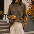 Women’s Roll Neck Sweater Relaxed Fit with Flared Sleeves 0
