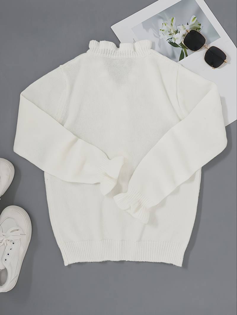 Women’s Ruffle Blouse with Decorative Buttons Elegant Style 1