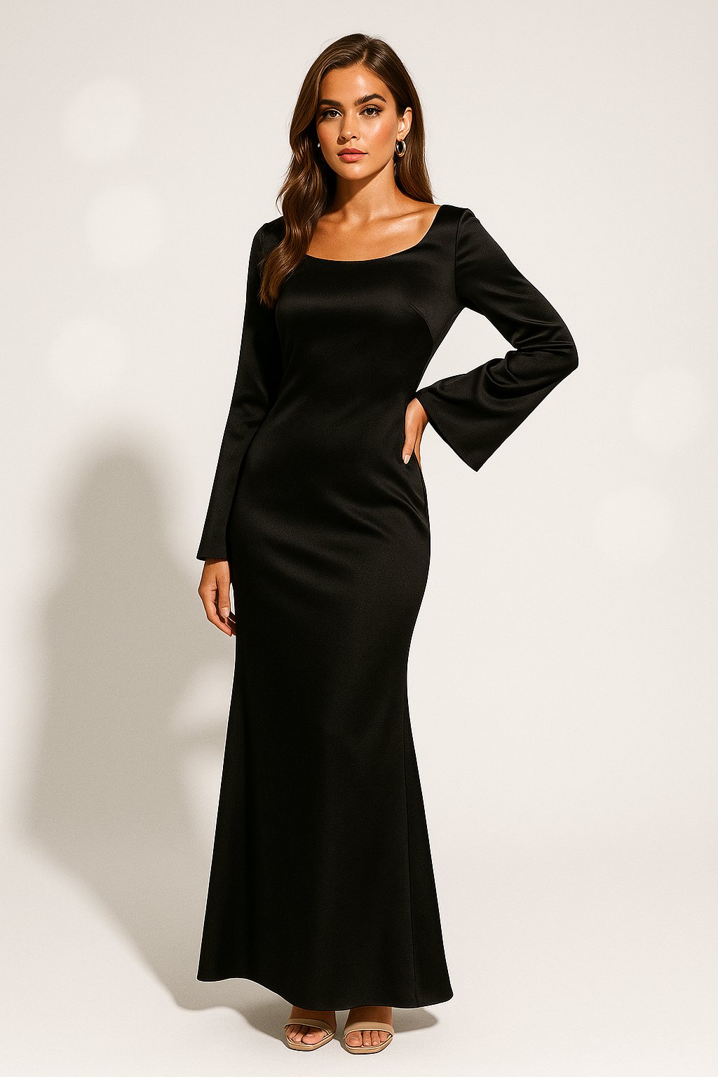 Women’s Satin Maxi Dress Elegant Fishtail Design for Formal Occasions 2