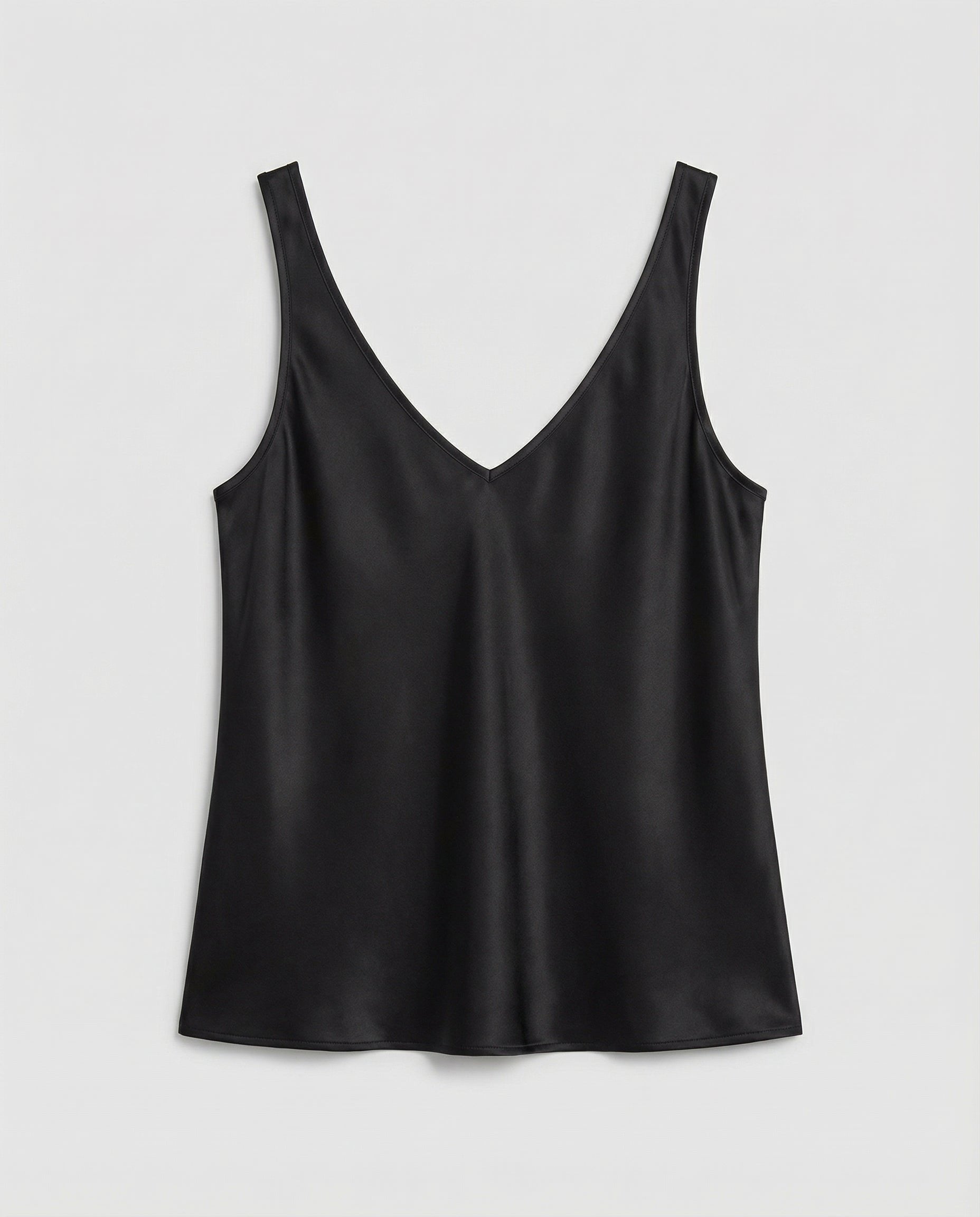 Women’s Satin V-Neck Camisole Top Elegant Wide-Strap Design 2