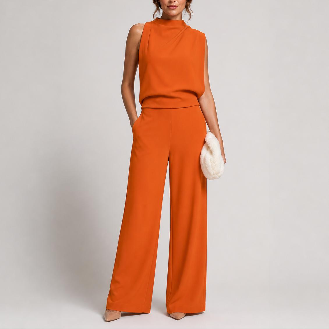 Women’s Sleeveless Jumpsuit Wide-Leg Silhouette 4