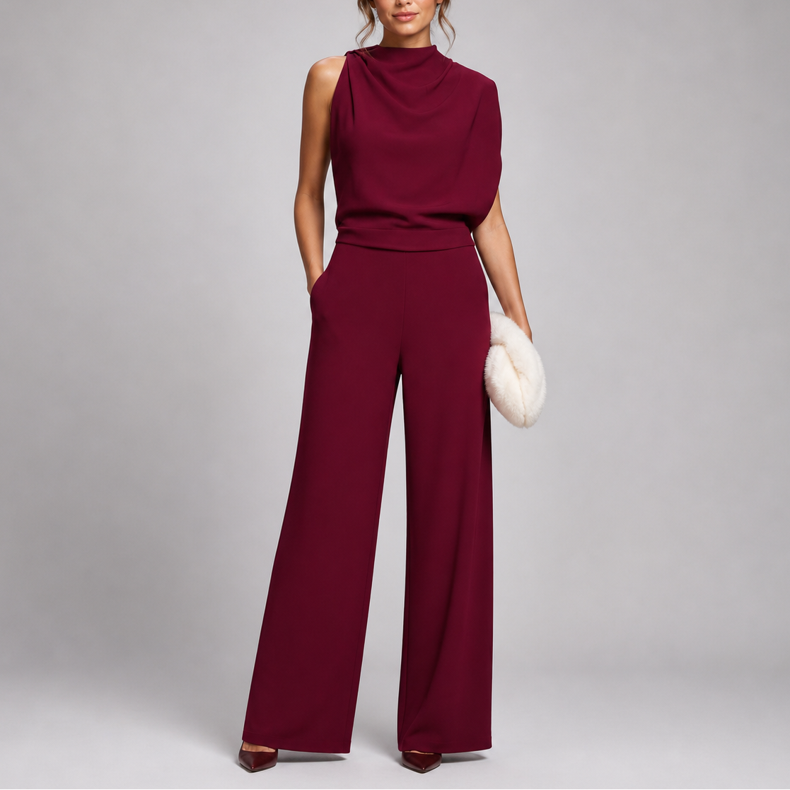 Women’s Sleeveless Jumpsuit Wide-Leg Silhouette 6