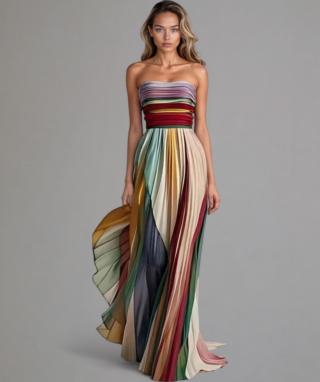 Women’s Sleeveless Summer Dress Vibrant Ankle-Length Style 1
