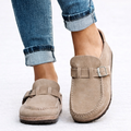 Women’s Slip-On Loafers Soft Suede Style with Buckle Detail 0
