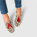 Women’s Slip-On Loafers Stylish Leopard Print with Red Tassels 0
