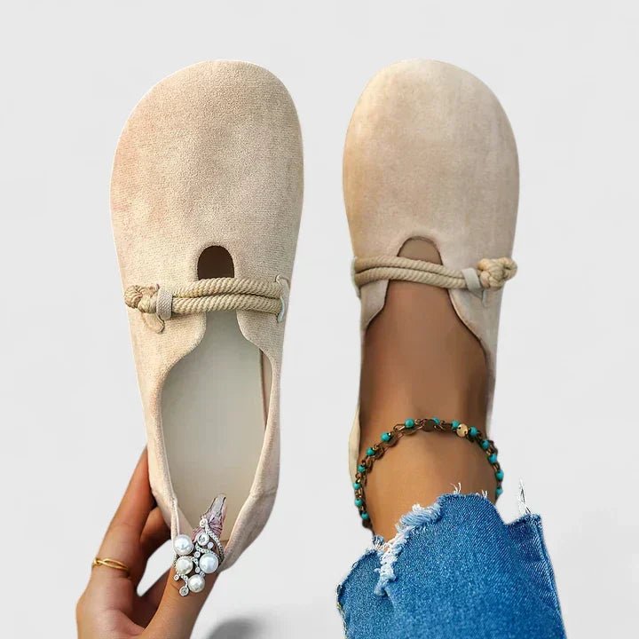 Women’s Slip-On Loafers with Rope Detail and Round Toe Style 0