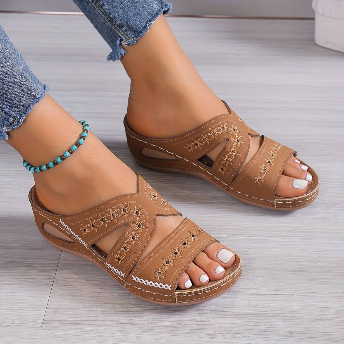 Women’s Slip-Resistant Sandals Gel-Infused Comfort Design 3