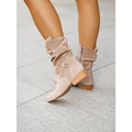 Women’s Slouchy Black Ankle Boots with Block Heel and Buckle Detail 0