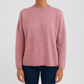 Women’s Soft Round Neck Pullover Sweater Cozy Casual Style 0