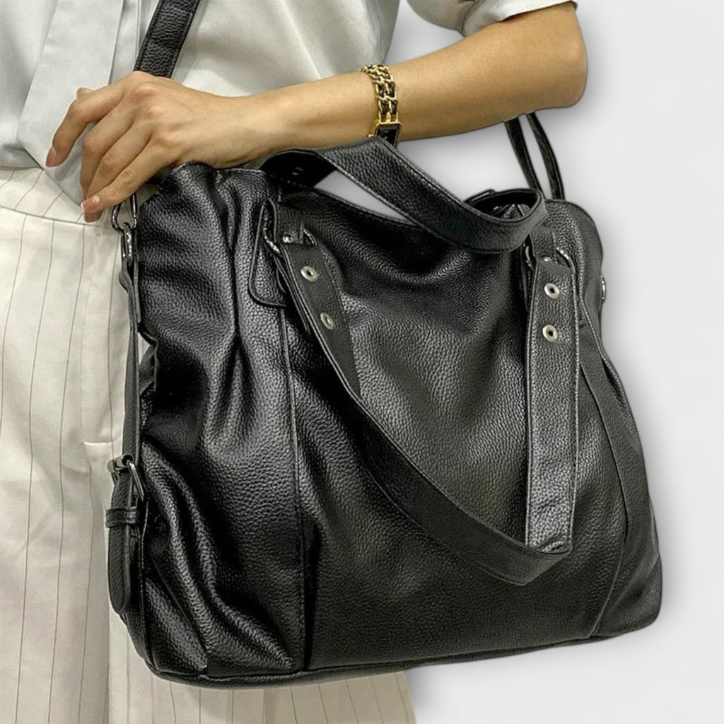 Women’s Spacious Vegan Leather Shoulder Bag with Adjustable Strap 3