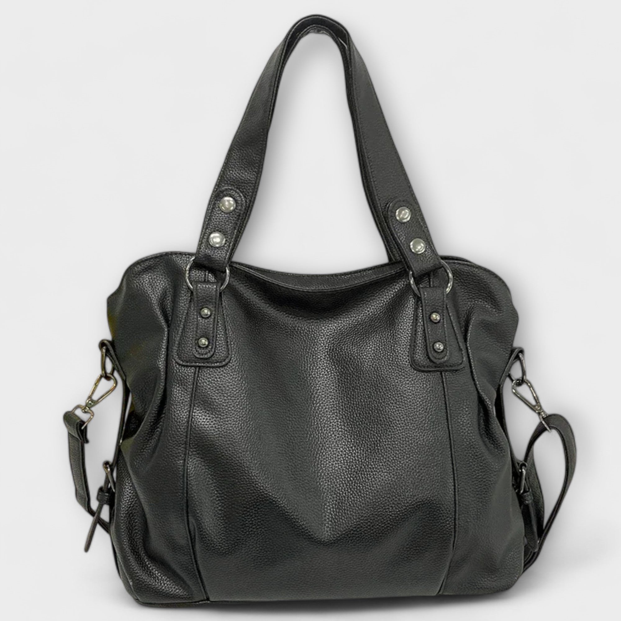 Women’s Spacious Vegan Leather Shoulder Bag with Adjustable Strap 6