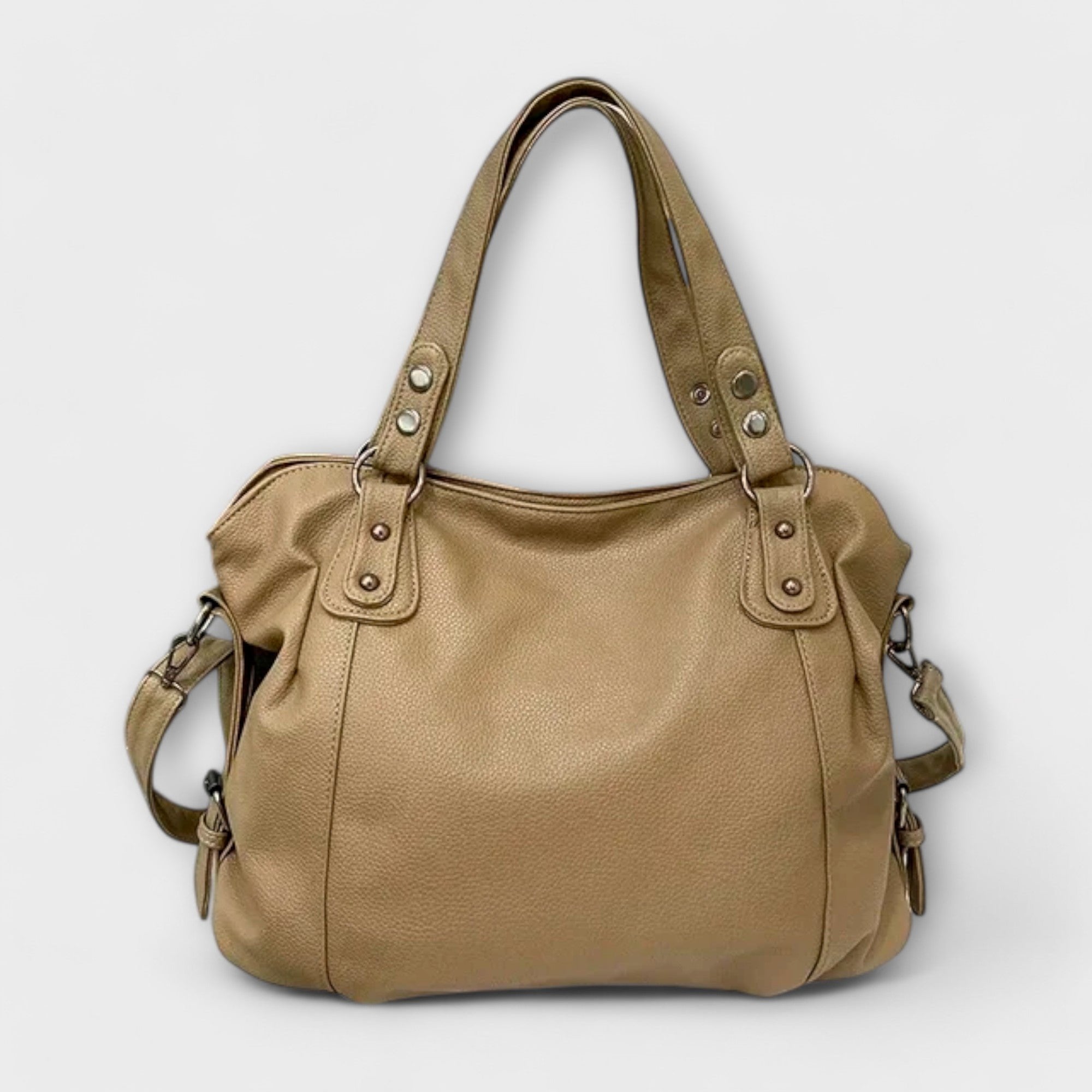 Women’s Spacious Vegan Leather Shoulder Bag with Adjustable Strap 7