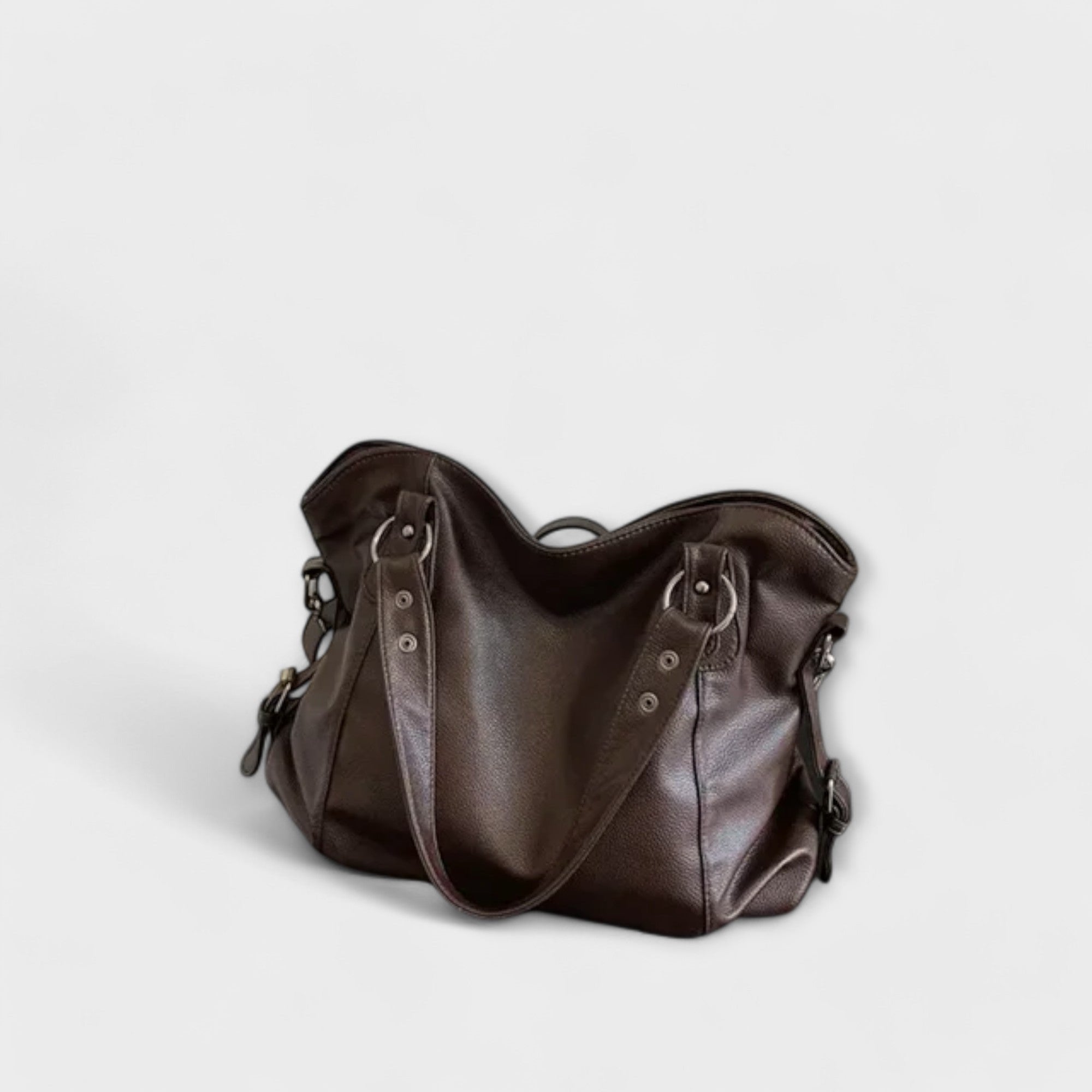 Women’s Spacious Vegan Leather Shoulder Bag with Adjustable Strap 8
