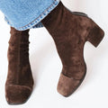 Women’s Square-Toe Block Heel Ankle Boots Modern Style 0