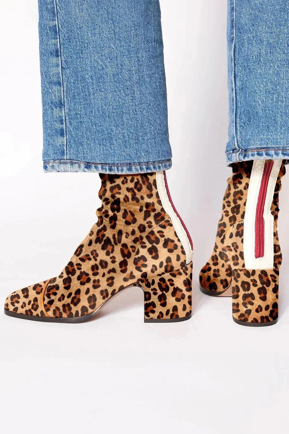 Women’s Square-Toe Block Heel Ankle Boots Modern Style 4