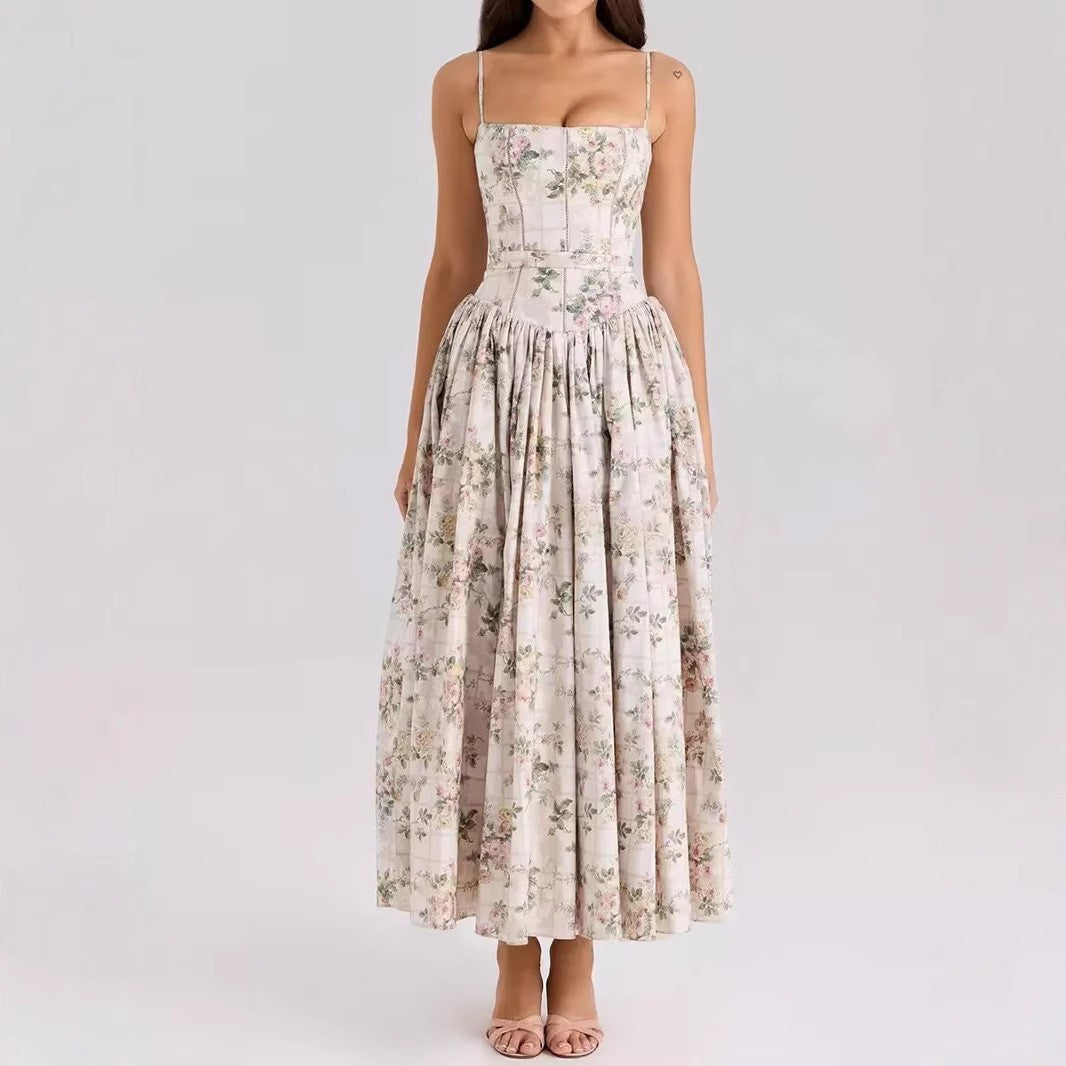 Women’s Strapless Midi Dress Elegant Pleated Design for Weddings 3