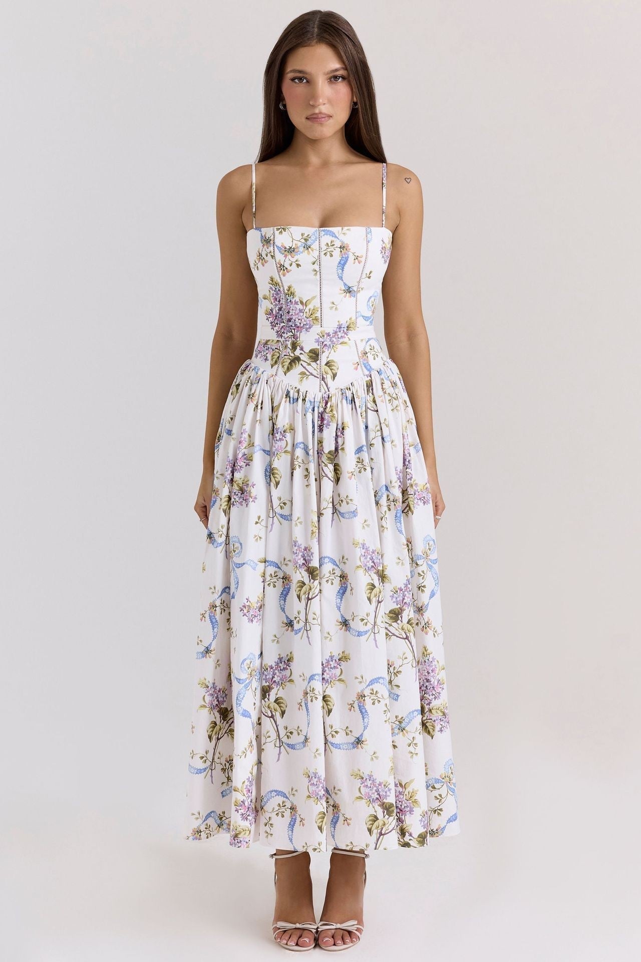 Women’s Strapless Midi Dress Elegant Pleated Design for Weddings 5