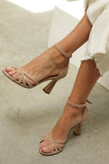 Women’s Strappy Block Heel Sandals Elegant Open Toe Design 0