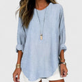 Women’s Striped Blouse Lightweight Long Sleeve Top 0