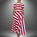 Women’s Striped Maxi Dress Lightweight Relaxed Summer Style 0