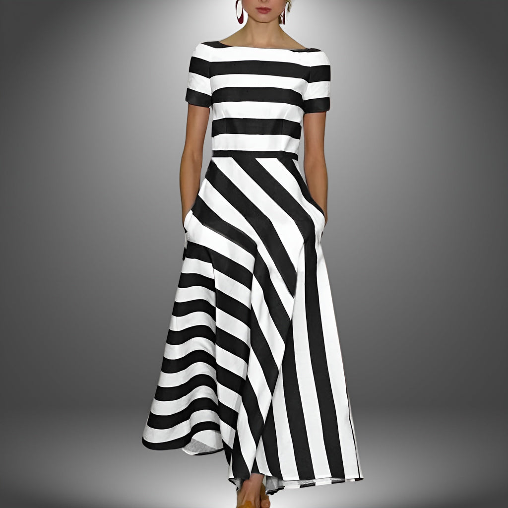 Women’s Striped Maxi Dress Lightweight Relaxed Summer Style 1