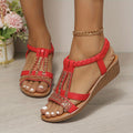 Women’s T-Strap Wedge Sandals Elegant Design 0