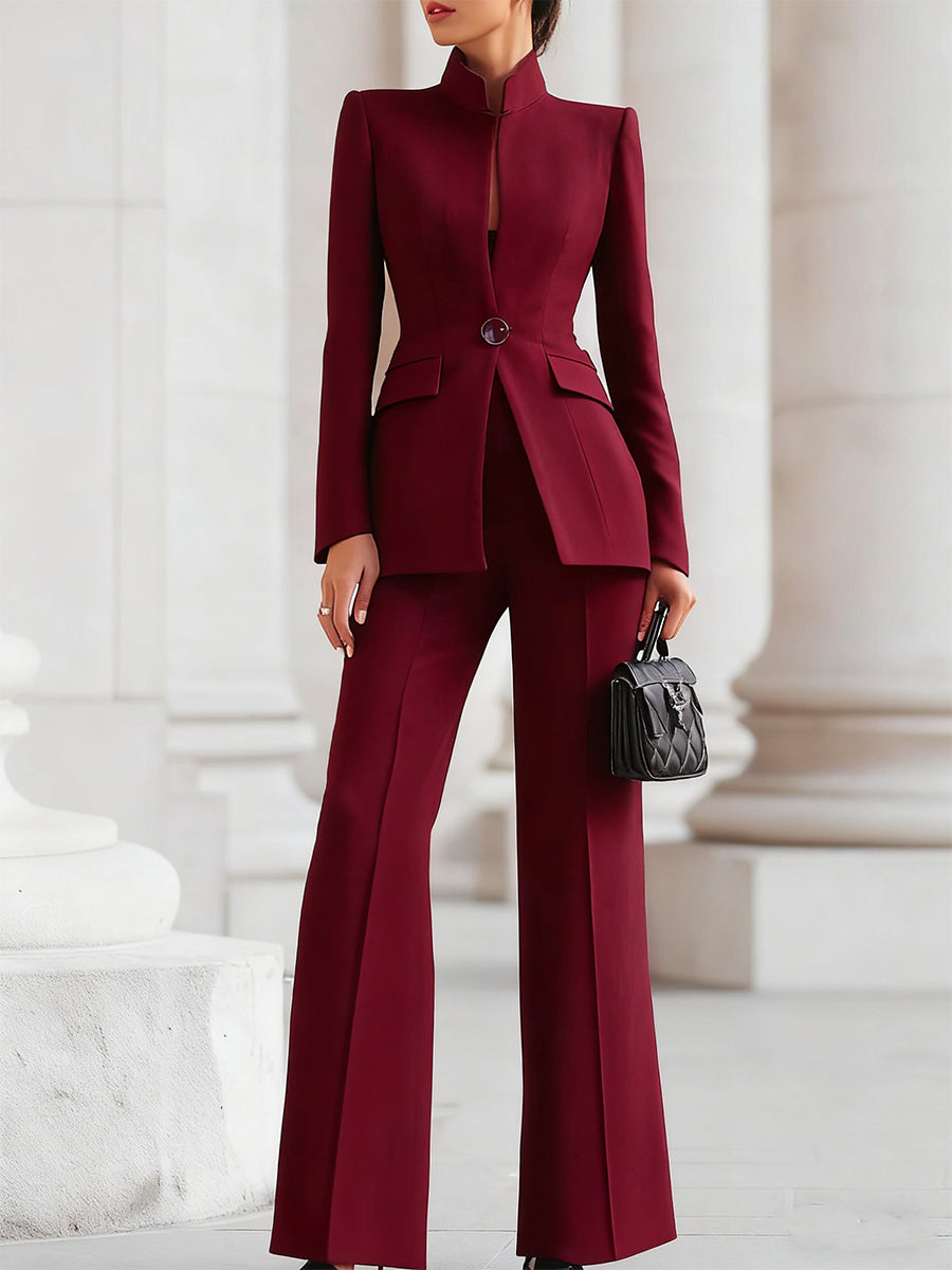 Women’s Tailored Blazer and Trouser Suit Set Elegant Design 3
