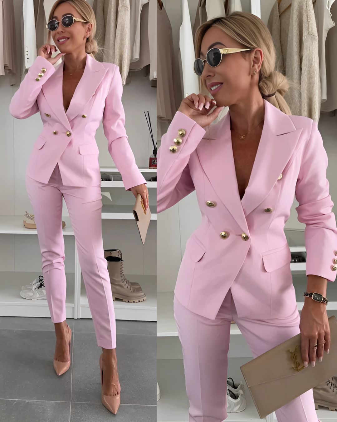 Women’s Tailored Buttoned Suit Elegant Style for Polished Occasions 3