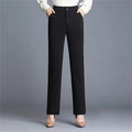 Women’s Tailored Straight-Leg Trousers Mid-Rise Comfort Fit 0