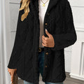 Women’s Textured Button-Front Coat Relaxed Fit Classic Winter Style 0