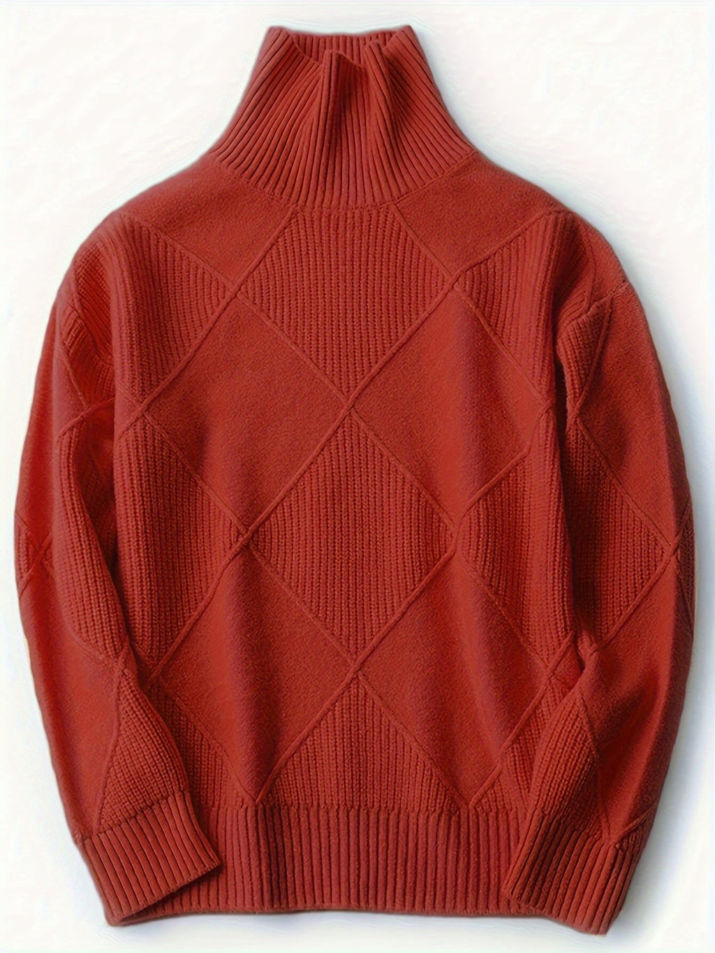 Women’s Textured Turtleneck Sweater Relaxed Fit Warmth 6