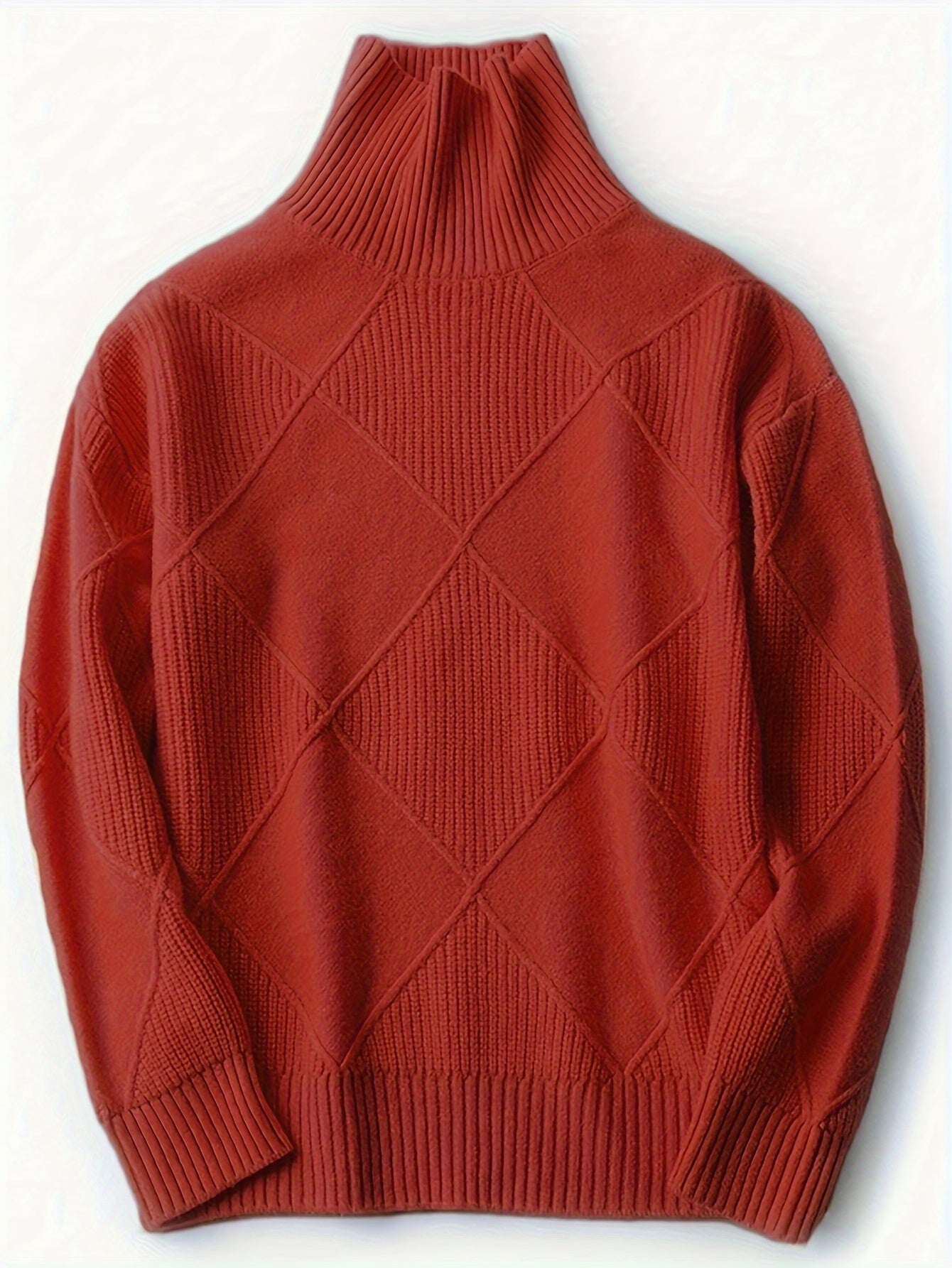 Women’s Textured Turtleneck Sweater Relaxed Fit Warmth 6