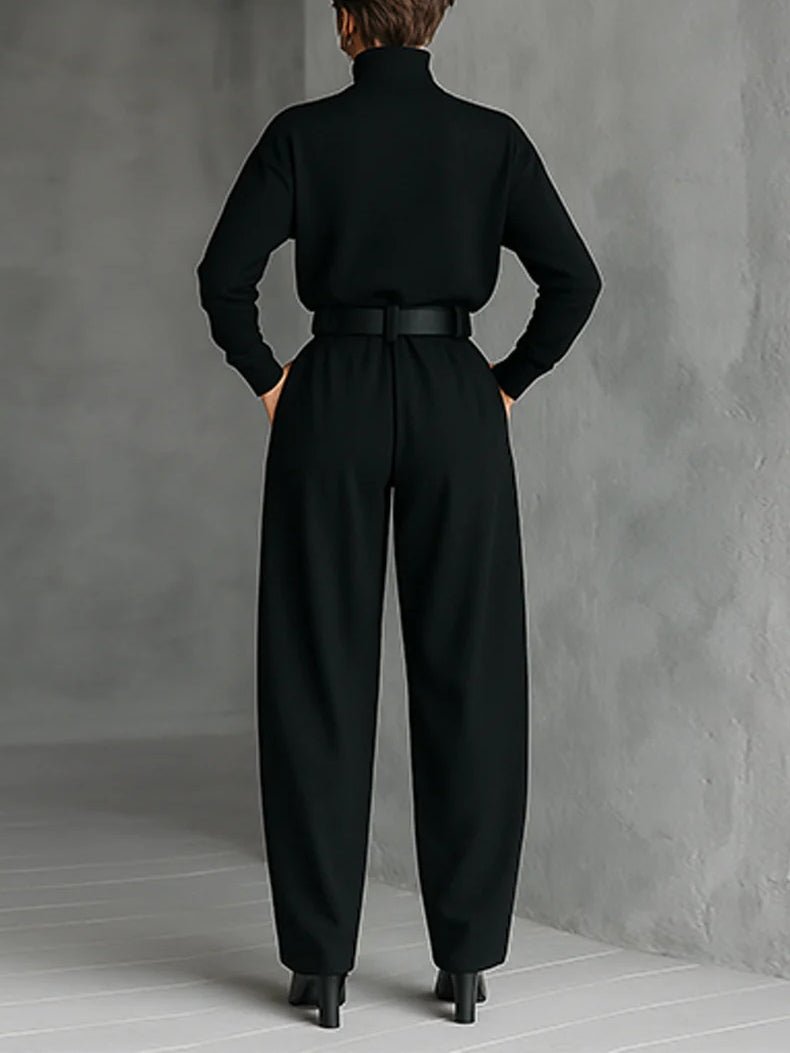 Women’s Turtleneck Jumpsuit Set Chic Long Sleeve Style 1