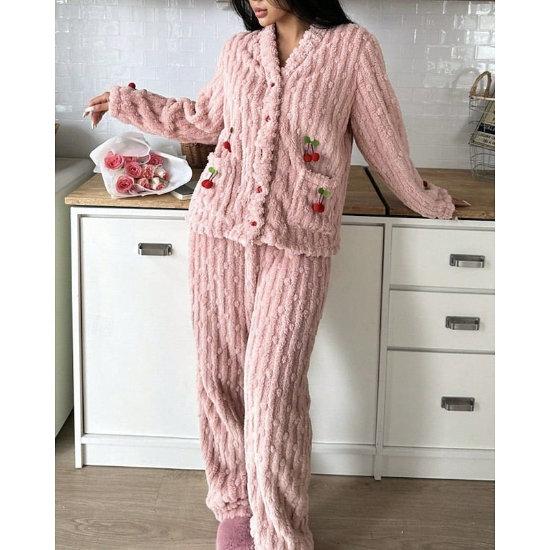 Women’s Two-Piece Lounge Set Soft Cozy Design 0