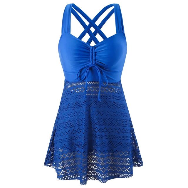 Women’s Two-Piece Tankini Set Flattering Sweetheart Design 1