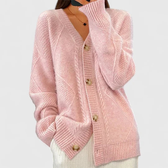 Women’s V-Neck Cardigan Comfortable All-Season Layer 2