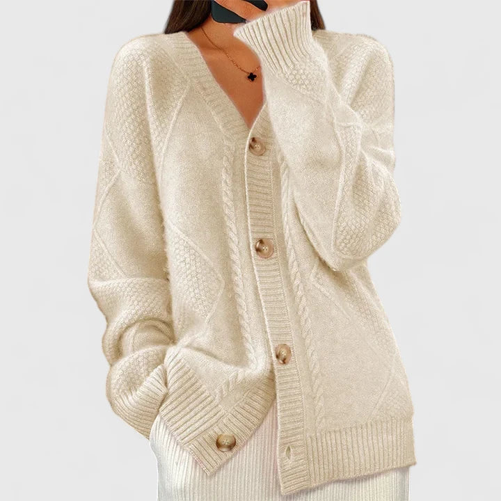 Women’s V-Neck Cardigan Comfortable All-Season Layer 3