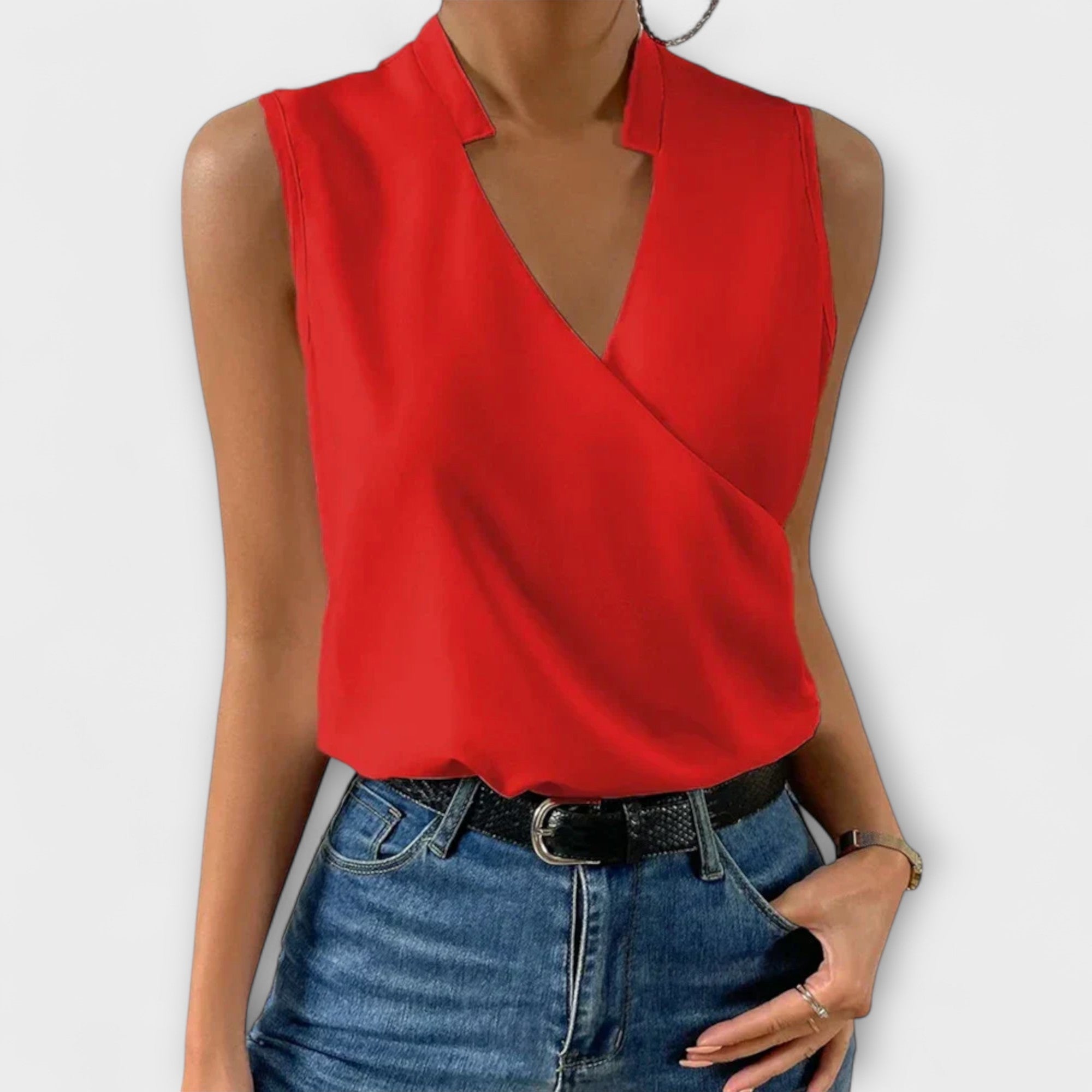 Women’s V-Neck Top Lightweight Summer Style 3