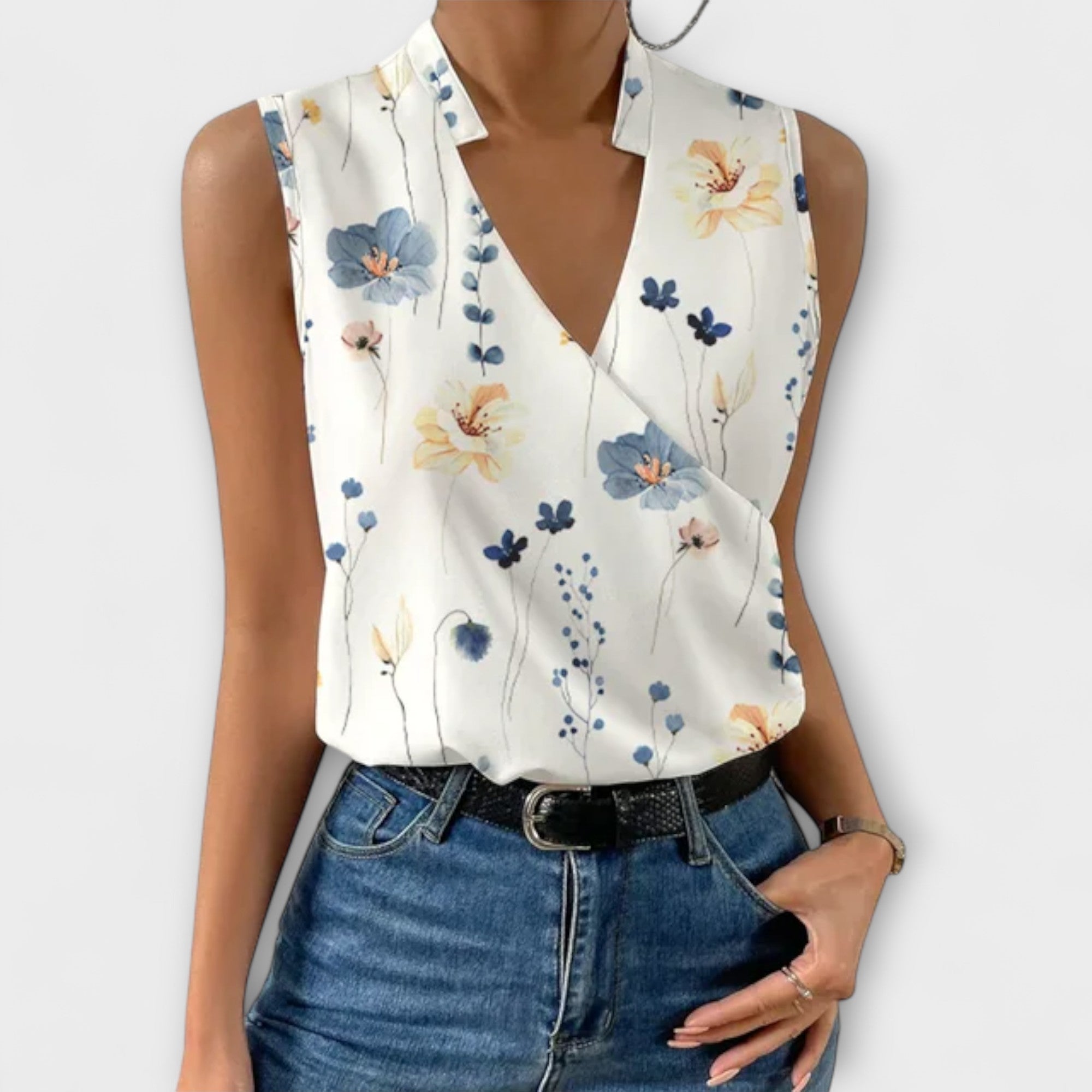 Women’s V-Neck Top Lightweight Summer Style 4