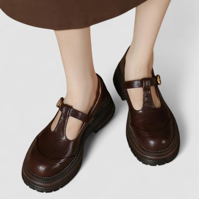Women’s Vintage-Inspired Platform T-Strap Casual Shoes 0
