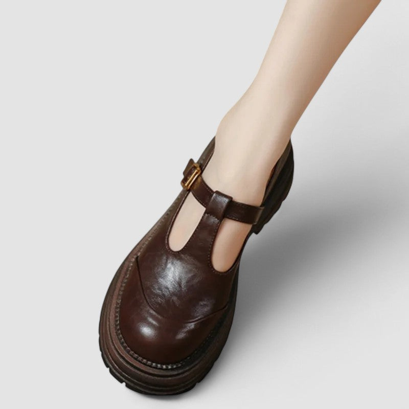 Women’s Vintage-Inspired Platform T-Strap Casual Shoes 1