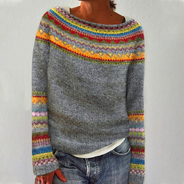 Women’s Vintage Style Comfortable Sweater Elegant Retro Design 0